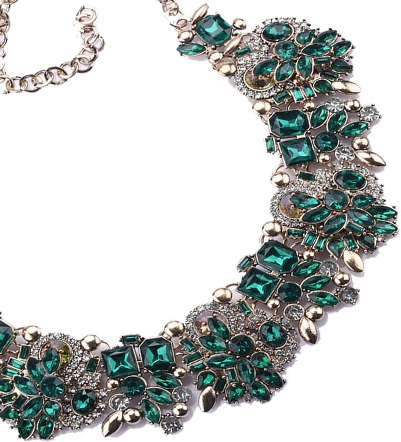 Zthread Bib Statement Necklace Colorful Glass Crystal Collar Choker Necklace for Women Fashion Accessories - Image 5